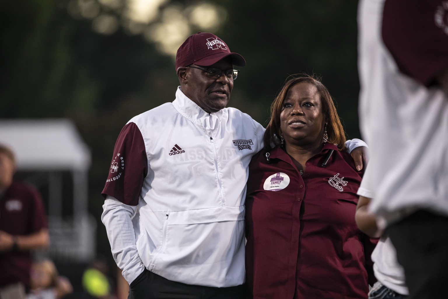 Pastor Tony Hughes and Apostle Marion Hughes during his college football coaching career