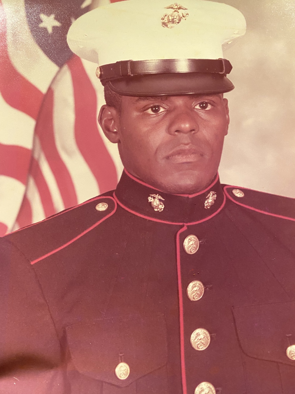 Pastor Tony Hughes in his United States Marine Corps uniform