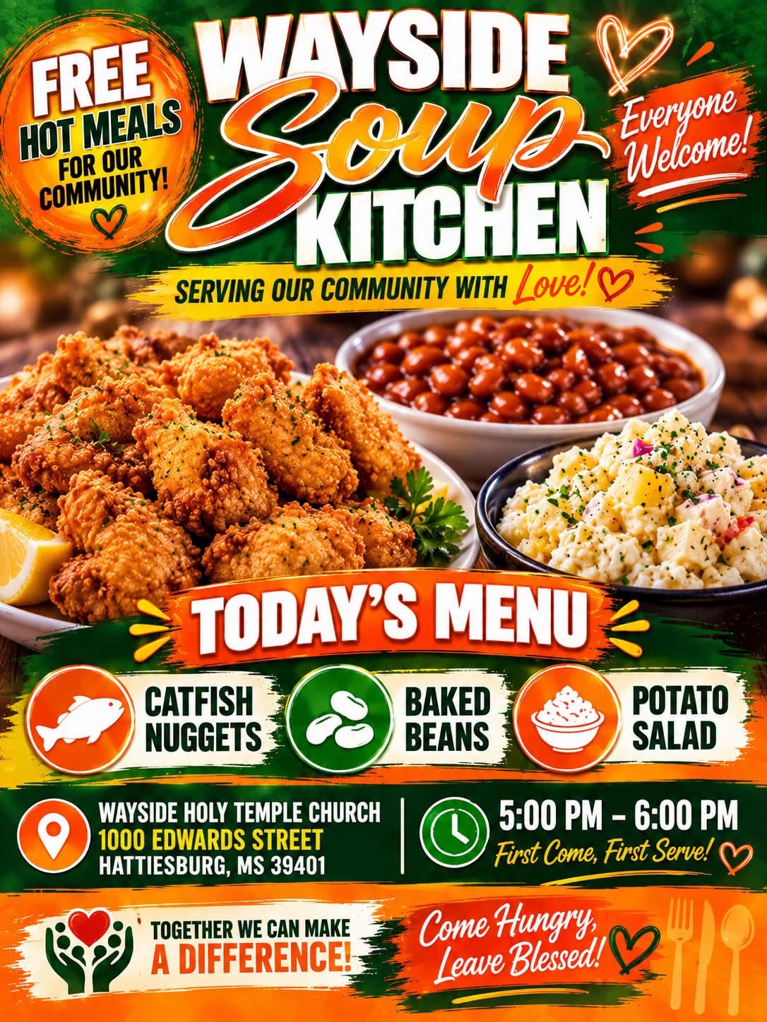 Wayside Soup Kitchen: free hot meals for our community