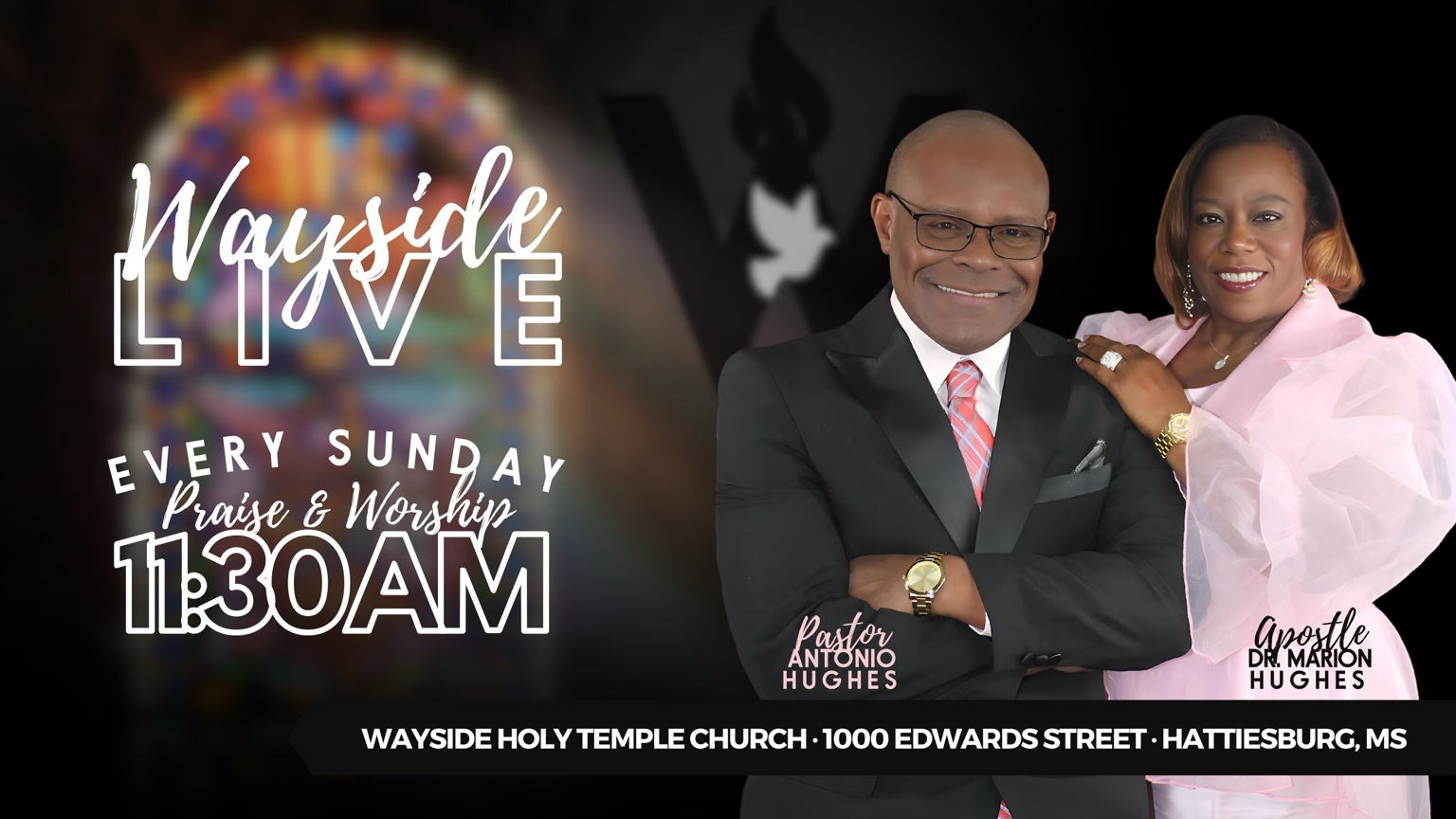 Wayside Live: every Sunday, praise and worship at 11:30 AM